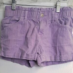 Girls Purple Lavender Denim Shorts